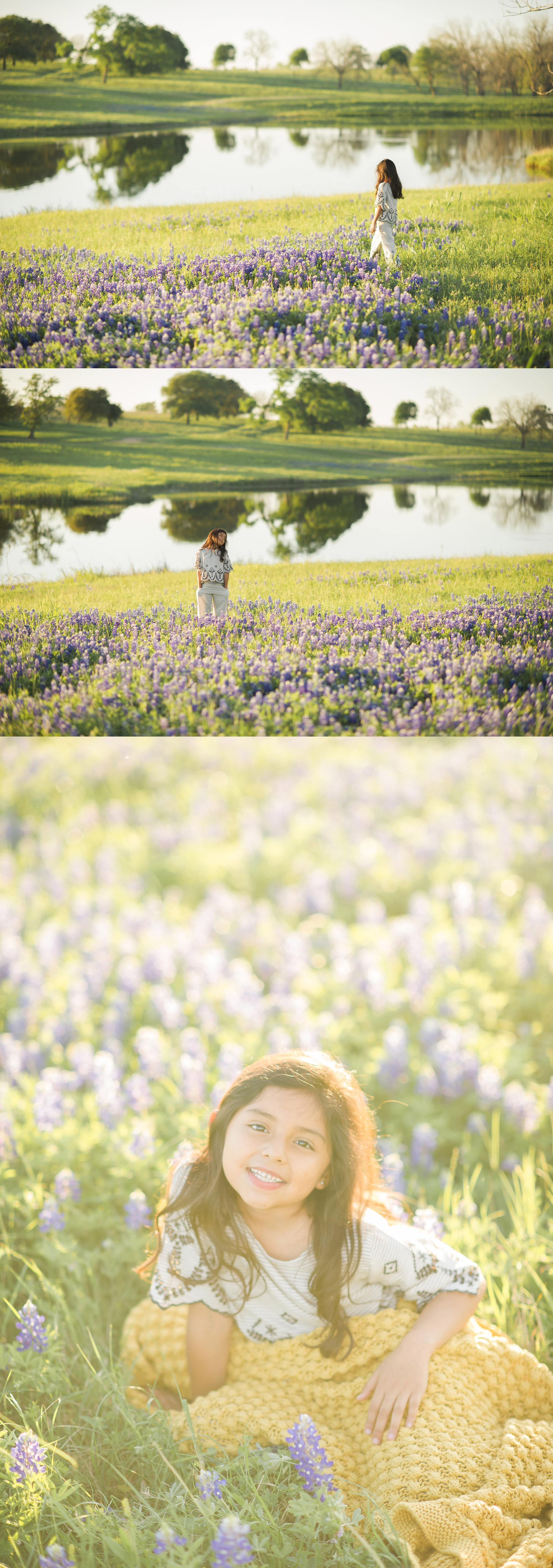 Houston child photography in bluebonnets.